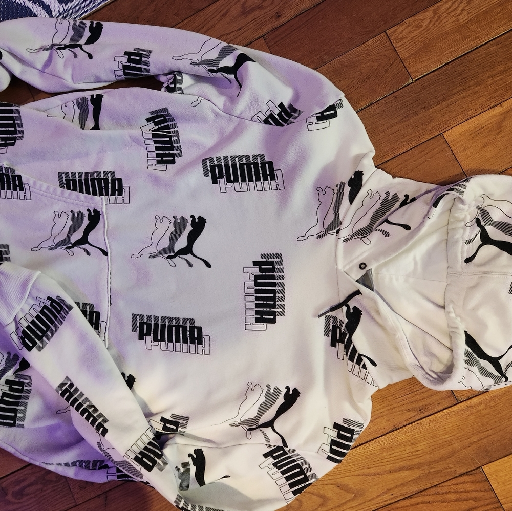 Puma white hoodie